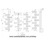 Cordivari BABYLA grzejnik łazienkowy 1080 x 600 mm stal nierdzewna polerowana 3551730130011