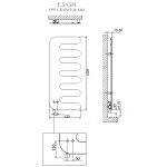 Cordivari E.Sign Grzejnik dekoracyjny/łazienkowy 1220x520 mm kolor R01 RAL 9010 biały 3540806100220