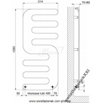 Cordivari Hand grzejnik dekoracyjny/łazienkowy 1200x514 mm kolor R08 Ruby 3540806100011-R08