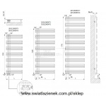 Cordivari KELLY grzejnik łazienkowy 1770 x 500 mm stal nierdzewna polerowana 3551780400103