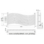 Cordivari LOLA grzejnik łazienkowy poziomy 450 x 1516 mm stal nierdzewna matowa 3551740130001