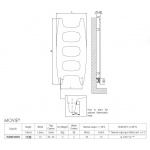 Cordivari Movie grzejnik dekoracyjny/łazienkowy 1130x510 mm kolor srebrny połysk 3540806100002-CR 