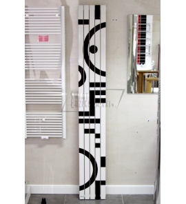 Cordivari Totem White Vertical Grzejnik łazienkowy 280x2000 mm biały/czarny 3601450000578