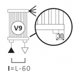Cordivari Totem White Vertical Grzejnik łazienkowy 280x2000 mm biały/czarny 3601450000578