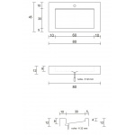 Cristalstone Linea Ideal Umywalka Ścienna biała U800-MCOLC