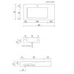 Cristalstone Linea Ideal Umywalka Ścienna biała U900-MBLOLB