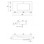 Cristalstone Linea Ideal Umywalka Ścienna biała U900-MBPOLB