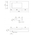Cristalstone Linea Ideal Umywalka Ścienna biała U1100-MBLOLB