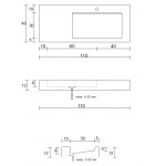 Cristalstone Linea Ideal Umywalka Ścienna biała U1100-MBPOLC