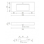 Cristalstone Linea Ideal Umywalka Ścienna biała U1100-MCOLC