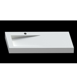 Cristalstone Linea Ideal Umywalka Ścienna biała U1300-MBLOLB