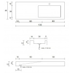 Cristalstone Linea Ideal Umywalka ścienna biała U1300-MBPOLB
