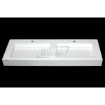 Cristalstone Linea Ideal Umywalka podwójna ścienna biały mat U1400-2xMOLC