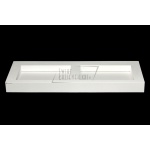 Cristalstone Linea Ideal Umywalka podwójna ścienna bez otworów na baterie biały mat U1400-2xMOLC/BO