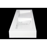 Cristalstone Linea Ideal Umywalka podwójna ścienna bez otworów na baterie biały mat U1400-2xMOLC/BO