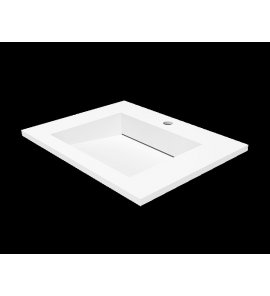 Cristalstone Linea Ideal Umywalka wpuszczana w blat biała U600-MCOLC/CR