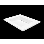 Cristalstone Linea Ideal Umywalka wpuszczana w blat biała U600-MCOLC/CR