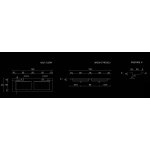 Cristalstone Linea Ideal Umywalka podwójna wpuszczana w blat biały mat U1400-2xMOLC/CR