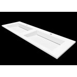 Cristalstone Linea Ideal Umywalka podwójna wpuszczana w blat biały mat U1400-2xMOLC/CR