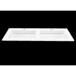 Cristalstone Linea Ideal Umywalka podwójna wpuszczana w blat biały mat U1400-2xMOLC/CR