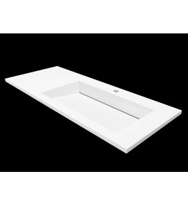 Cristalstone Linea Ideal Umywalka wpuszczana w blat biała U1100-MBPOLC/CR