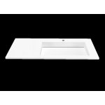 Cristalstone Linea Ideal Umywalka wpuszczana w blat biała U1100-MBPOLC/CR