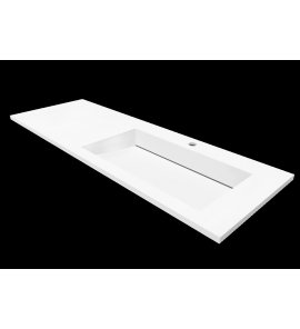 Cristalstone Linea Ideal Umywalka wpuszczana w blat biała U1300-MBPOLC/CR