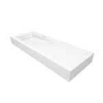 Cristalstone Linea Ideal Umywalka wpuszczana w blat biała U1200-MBLOLB