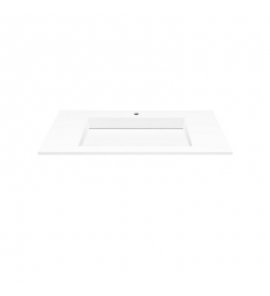 Cristalstone Linea Ideal Umywalka wpuszczana w blat biała U1000-MCOLC/CR