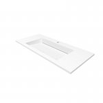 Cristalstone Linea Ideal Umywalka wpuszczana w blat biała U1000-MCOLC/CR