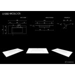 Cristalstone Linea Ideal Umywalka wpuszczana w blat biała U1000-MCOLC/CR
