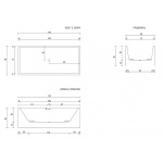 Cristalstone Linea Ideal Wanna wolnostojąca 170x80 biały mat W1700-WRT4