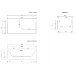 Cristalstone Linea Ideal Wanna wolnostojąca 170x80 biały mat W1700-WRT12