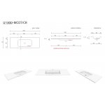 Cristalstone Linea Simpla Umywalka wpuszczana w blat Biały U1300-MCOT/CR