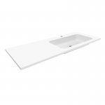 Cristalstone Linea Simpla Umywalka wpuszczana w blat Biały U1200-MBPOT/CR
