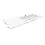Cristalstone Linea Simpla Umywalka wpuszczana w blat Biały U1100-MBPOT/CR