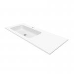 Cristalstone Linea Simpla Umywalka wpuszczana w blat Biały U1100-MBLOT/CR