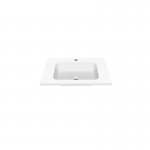 Cristalstone Linea Simpla Umywalka wpuszczana w blat Biały U600-MCOT/CR