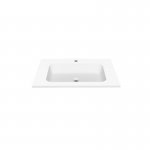 Cristalstone Linea Simpla Umywalka wpuszczana w blat Biały U700-MCOT/CR