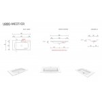 Cristalstone Linea Simpla Umywalka wpuszczana w blat Biały U800-MCOT/CR