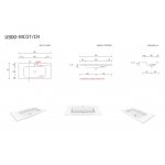 Cristalstone Linea Simpla Umywalka wpuszczana w blat Biały U900-MCOT/CR