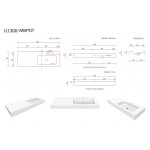 Cristalstone Linea Simpla Umywalka wpuszczana w blat Biały U1300-MBPOT