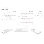 Cristalstone Linea Simpla Umywalka wpuszczana w blat Biały U1300-MBLOT