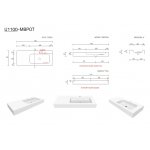 Cristalstone Linea Simpla Umywalka wpuszczana w blat Biały U1100-MBPOT