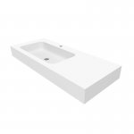 Cristalstone Linea Simpla Umywalka wpuszczana w blat Biały U1100-MBLOT