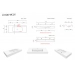 Cristalstone Linea Simpla Umywalka wpuszczana w blat Biały U1100-MCOT