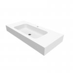 Cristalstone Linea Simpla Umywalka wpuszczana w blat Biały U1000-MCOT