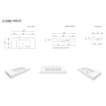 Cristalstone Linea Simpla Umywalka wpuszczana w blat Biały U1000-MCOT