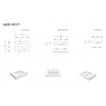 Cristalstone Linea Simpla Umywalka wpuszczana w blat Biały U600-MCOT