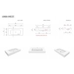 Cristalstone Linea Simpla Umywalka wpuszczana w blat Biały U900-MCOT